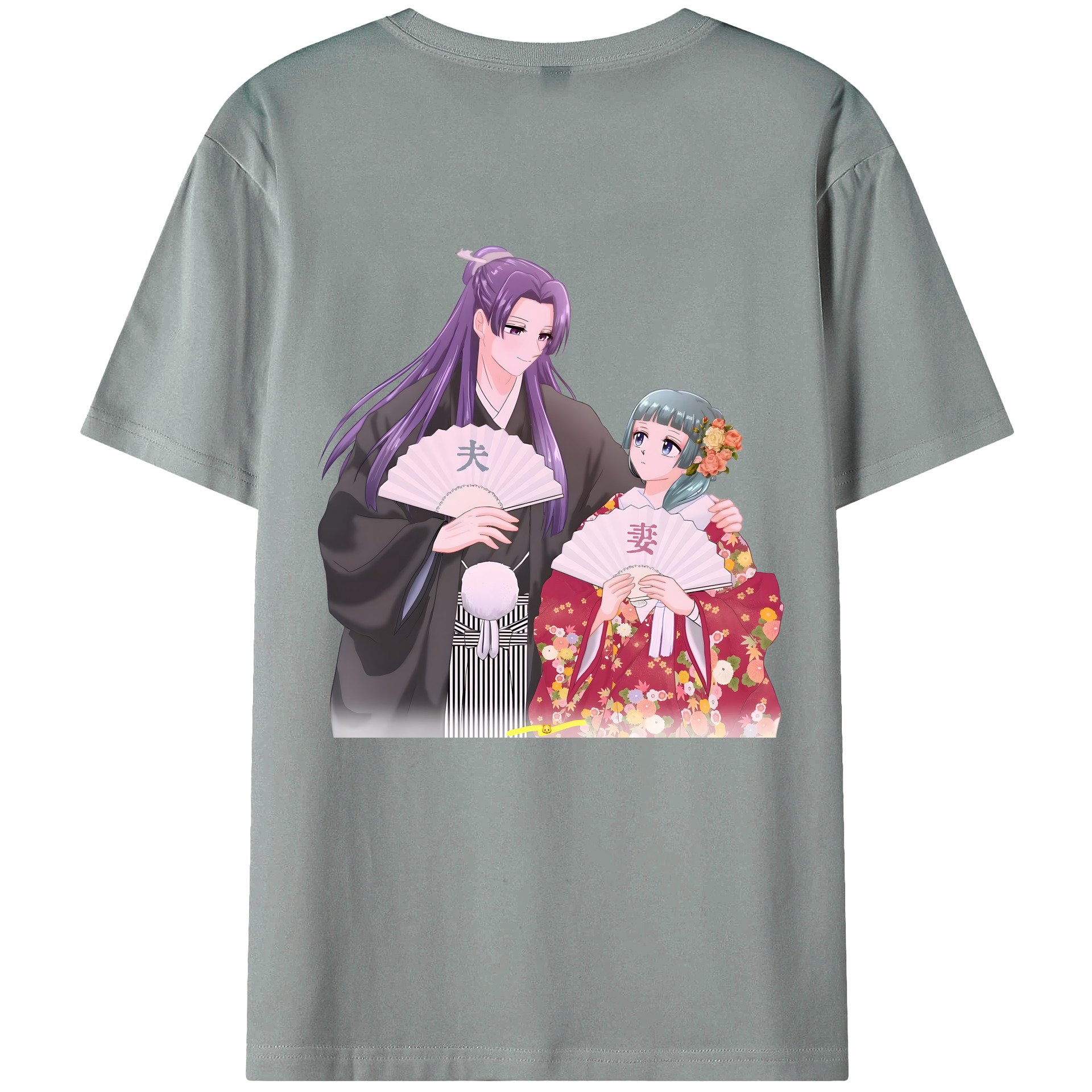 （画像用） 薬屋のひとりごと The Apothecary Diaries 綿100％ メンズ半袖Tシャツ（バックプリント） 通気性